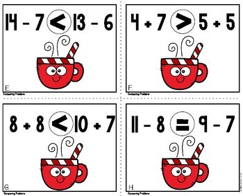 Christmas Math Task Cards with Greater Than and Less Than - Image 2