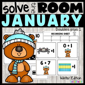 Winter Doubles Plus 1 Game Math Task Cards
