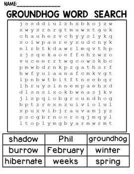Groundhog Day Worksheets Fun Busy Work Packet for 1st and 2nd Grade - Image 3
