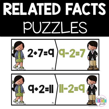 Related Facts in Addition and Subtraction Facts Math Puzzles