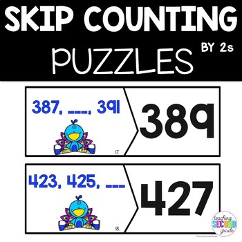 Skip Counting by 2s Math Puzzles
