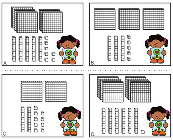 Place Value (base 10 blocks) Math Task Cards - Teaching Ideas Made Easy