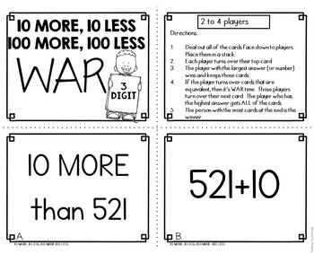 10 More 10 Less and 100 More 100 Less Math Game - Image 2