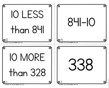 10 More 10 Less and 100 More 100 Less Math Game - Image 3