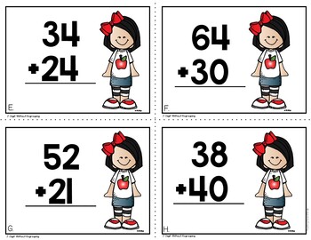 2 Digit Addition with Regrouping Math Task Cards - Teaching Ideas Made Easy
