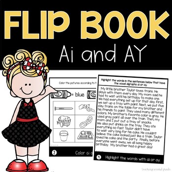 Flip Book with ai and ay Long Vowel Sounds - Teaching Ideas Made Easy