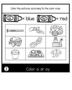 Flip Book with ai and ay Long Vowel Sounds - Teaching Ideas Made Easy