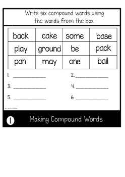 Flip Book with Compound Words - Teaching Ideas Made Easy