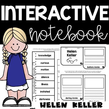 Helen Keller Activities Interactive Notebook with Nouns and Fact and Opinion
