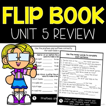 Flip Book with Homophones, Prefixes, and Suffixes