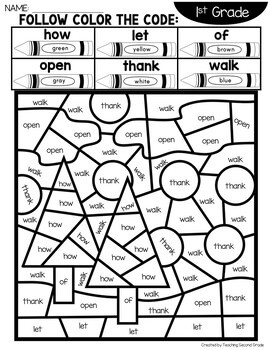 Groundhog Day Color by Code Sight Words with 1st Grade Words - Image 3