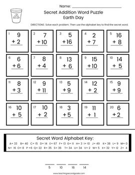 Earth Day Addition and Subtraction Worksheets - Image 2