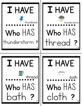 I Have Who Has with TH Digraphs - Image 3