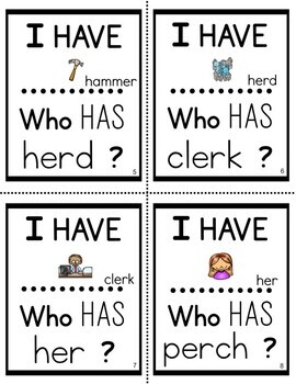 ER Words R Controlled Vowels I Have Who Has - Image 2