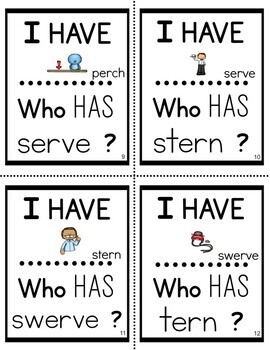 ER Words R Controlled Vowels I Have Who Has - Image 3