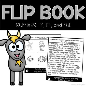 Flip Book with Suffixes ful, ly and y