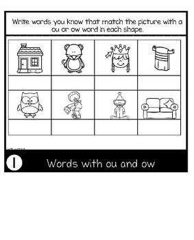 Flip Book Ou and Ow Digraphs - Image 3