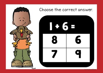 Thanksgiving Addition Facts Practice Google Slides™ Set 2 - Image 2