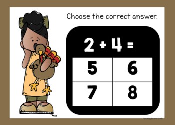 Thanksgiving Addition Facts Practice Google Slides™ Set 2 - Image 3