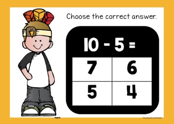 Thanksgiving Subtraction Facts Practice Google Slides™ Set 1 - Teaching ...