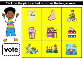 Long Vowel O Google Slides™ Mystery Picture - Image 2