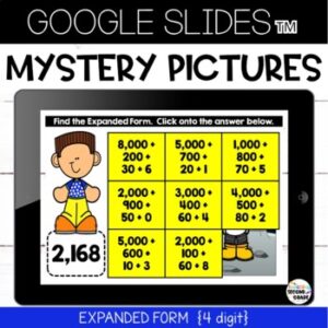 Expanded Form {4 digit} Google Slides™ Mystery Pictures