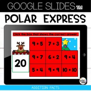 The Polar Express Google Slides™ Math Activities Mystery Pictures