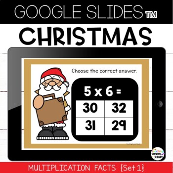 Christmas Google Slides™ Multiplication Facts Practice Set 1 - Teaching ...