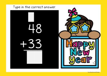 New Years 2 Digit Addition with Regrouping Google Slides™ - Image 3