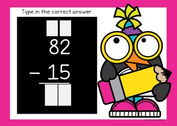 New Years 2 Digit Subtraction with Regrouping Google Slides™ - Image 2