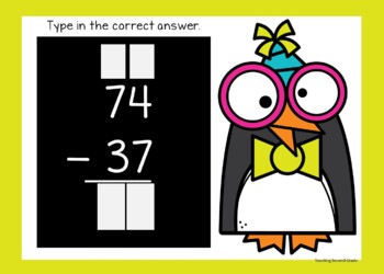 New Years 2 Digit Subtraction with Regrouping Google Slides™ - Image 3