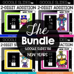 New Year 2 Digit Addition Subtraction Regrouping Google Slides™