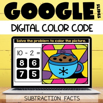Google Classroom™ Winter Activities Subtraction Facts Set 1 Digital ...