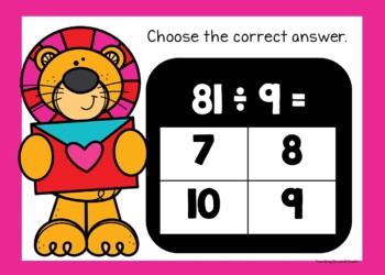 Valentines Day Google Slides™ Division Facts Practice Set 1 - Image 2
