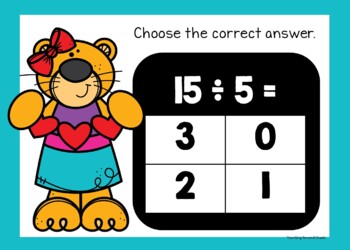 Valentines Day Google Slides™ Division Facts Practice Set 1 - Image 3