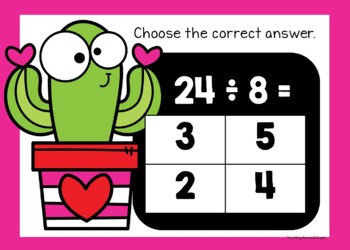 Valentines Day Google Slides™ Division Facts Practice Set 2 - Image 3