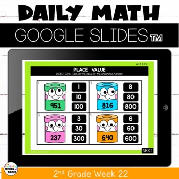 Digital Morning Work Math for Google™ Classroom 2nd Grade Week 22 ...