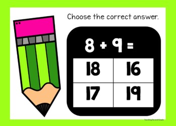 St Patrick's Day Math for Google Classroom™ {slides} Addition Facts Set 2 - Image 3