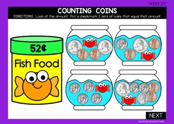 Digital Morning Work Math for Google™ Classroom 2nd Grade Week 25 - Image 3
