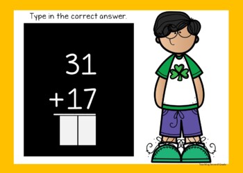 2 Digit Addition without Regrouping St Patrick's Day Google Slides™ - Image 3