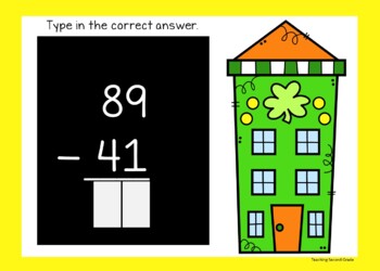 Google Classroom 2 Digit Subtraction without Regrouping St Patrick's Day - Image 3