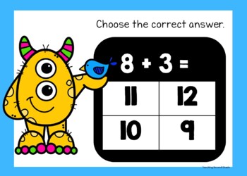 Spring Math Google Slides™ Addition Facts Practice Set 1 - Image 2