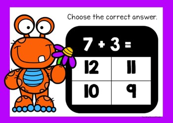 Spring Math Google Slides™ Addition Facts Practice Set 1 - Image 3