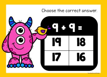 Spring Math Google Slides™ Addition Facts Practice Set 1 - Image 4
