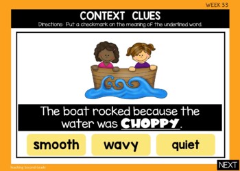 Digital Morning Work for Google™ Classroom ELA 2nd Grade Week 33 - Image 2