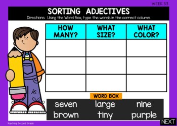 Digital Morning Work for Google™ Classroom ELA 2nd Grade Week 33 - Image 3