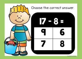 Summer Subtraction Google Slides™ Facts Practice Set 1 Google Classroom - Image 4
