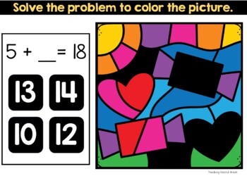 Missing Addends Google Slides Valentine's Day for Google Classroom - Image 3