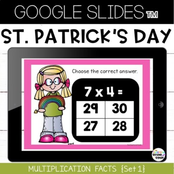 St. Patrick's Day Google Slides™ Multiplication Facts Practice Set 1 ...