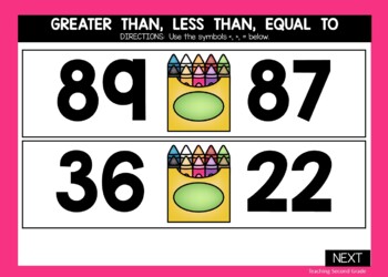 Greater Than Less Than Google Slides Digital Task Cards - Teaching ...